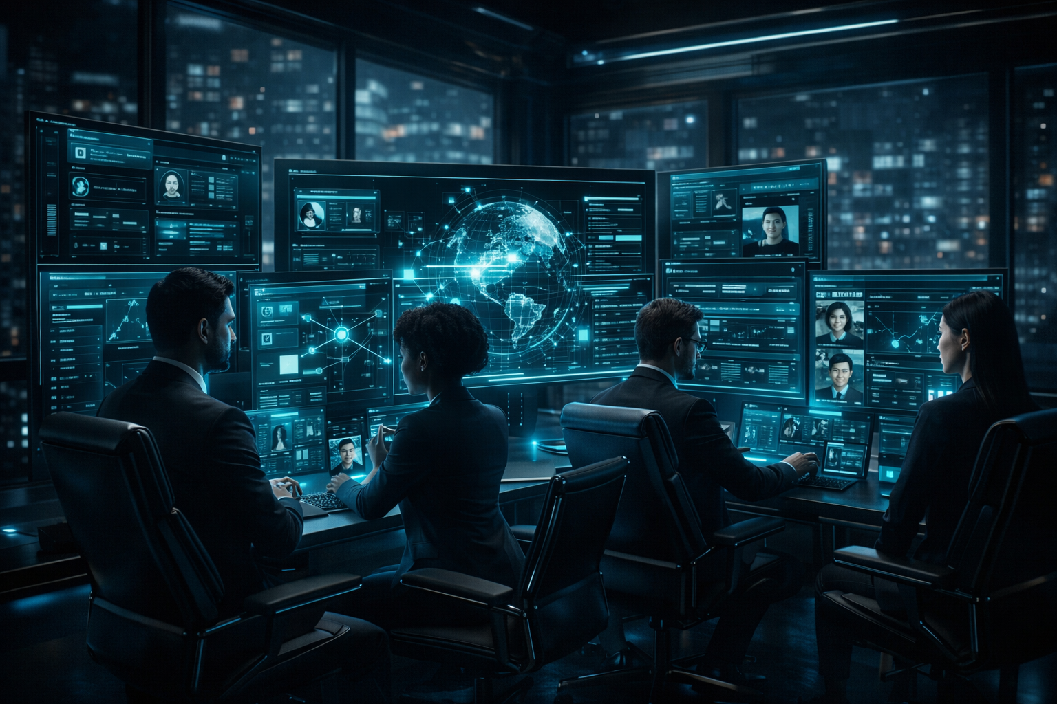 Remote operations and team collaboration visual for Aevrion Ops