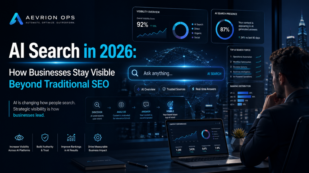 Featured image for AI Search in 2026: How Businesses Stay Visible Beyond Traditional SEO